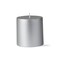 Silver Metallic Pillar Paraffin Wax Candle 3X3 Unscented Drip-Free Long 30 Burning Hours For Home Decor Wedding Parties